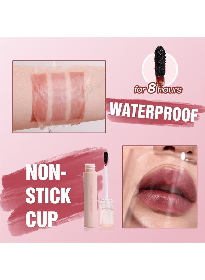 OLIBOLLA Peel Off Lip Liner Stain-Lip Liner Peel Off Lip Liner With Matte Finish, Long Lasting Lip Stain Peel Off Waterproof Plumps Up Lip Colour Lip Liner, Natural Instant Peel Off Lip Stain (#02) - Image 5